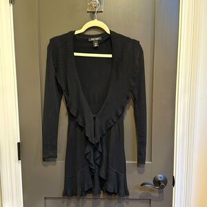 White House, Black Market fitted cardigan, black, size XS